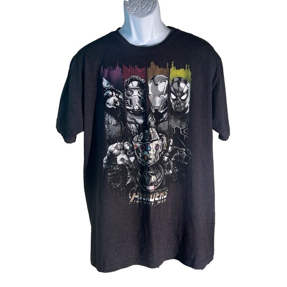 MARVEL AVENGERS INFINITY WAR Short Sleeve Black T-Shirt XL - Picture 1 of 5